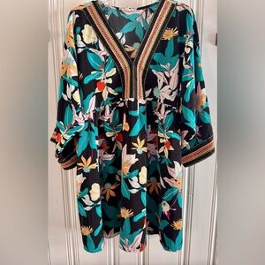 JODIFL Black Floral Long Sleeve Dress